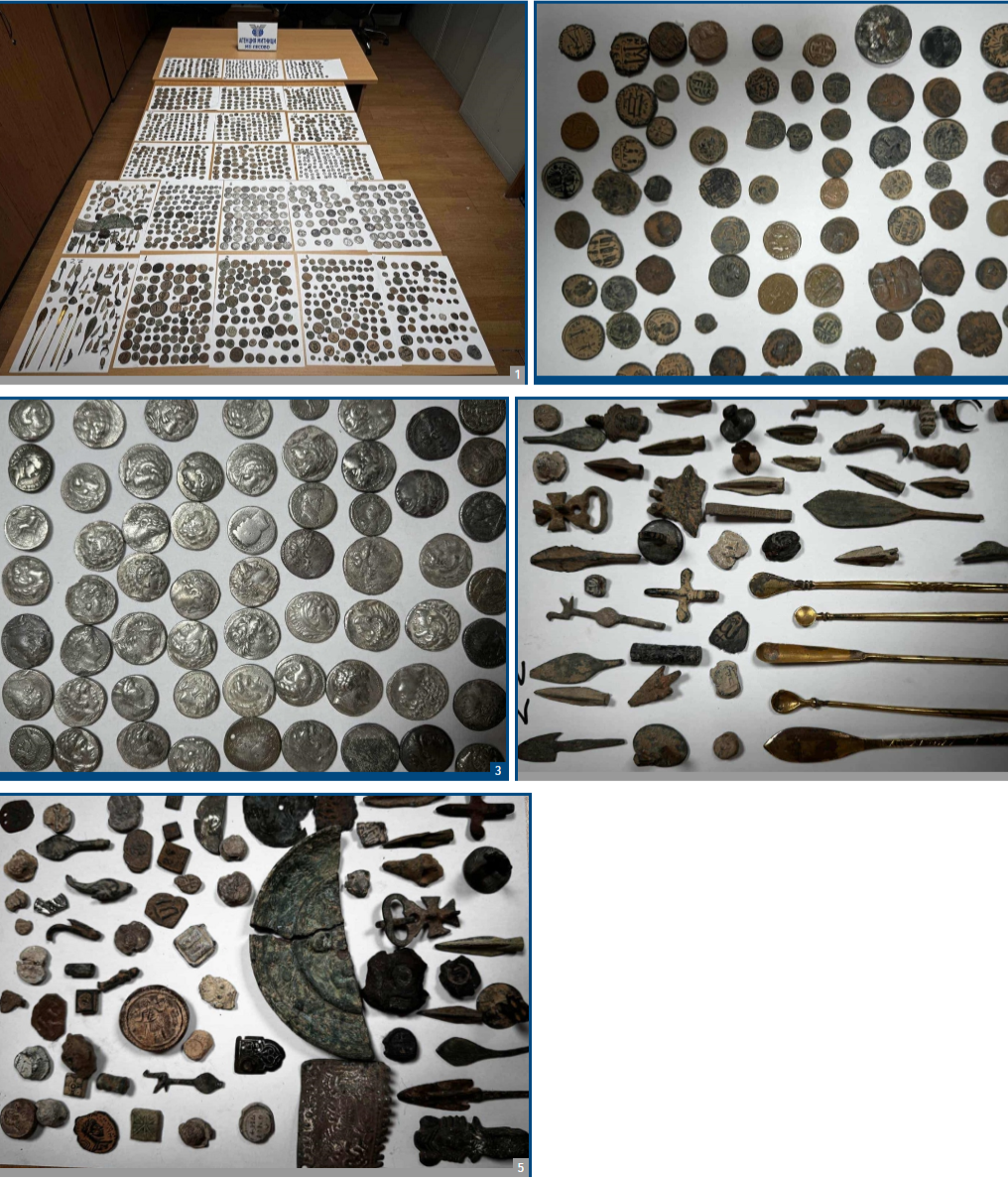 Κατάσχεση χιλίων οκτακοσίων εβδομήντα ενός αρχαίων αντικειμένων σε συνοριακό έλεγχο